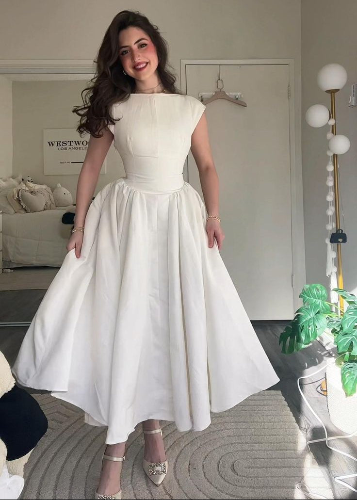 Aurora satin midi dress