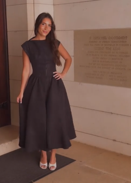 Aurora satin midi dress