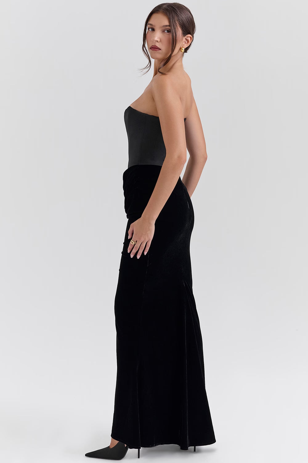 Adeline strapless maxi dress
